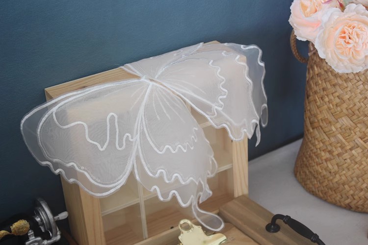 Three Layers Organza Lace Collar Fabric EF0070-Lace Fabric Shop