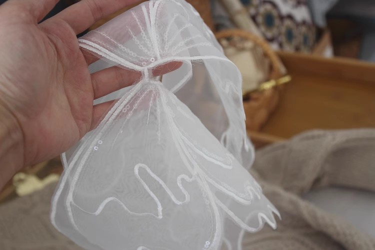 Three Layers Organza Lace Collar Fabric EF0070-Lace Fabric Shop