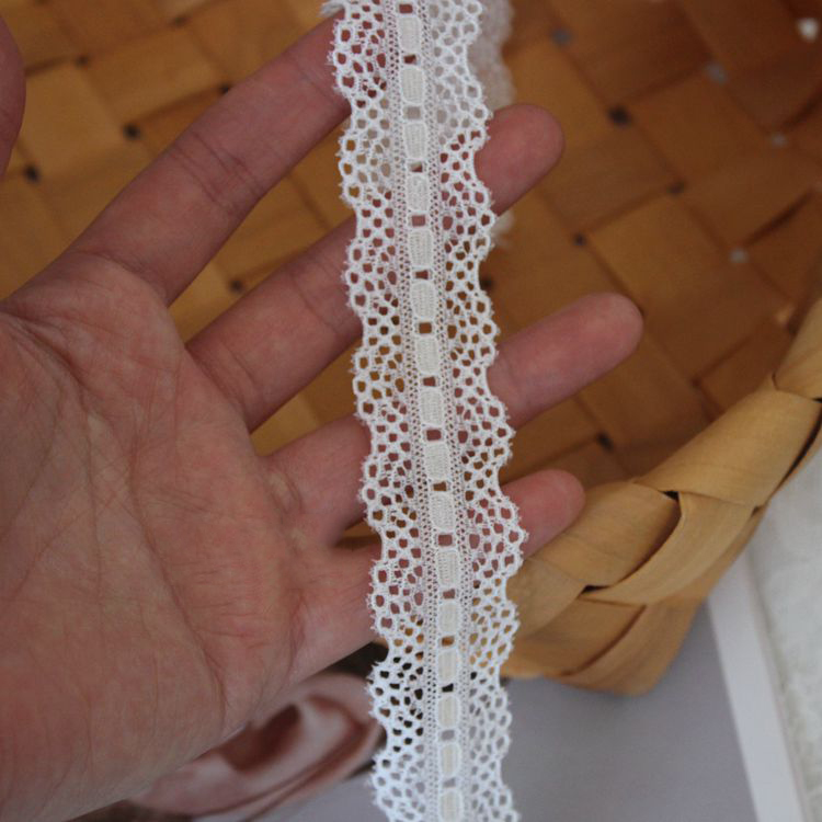 White Black Elastic Border Lace Width 2 cm LT0386