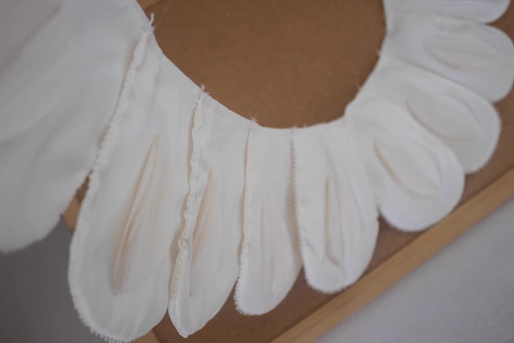 Ivory Cotton Lace Collar Eyelet Fabrics EF0059-Lace Fabric Shop