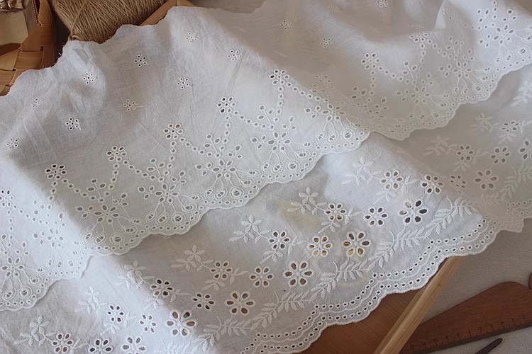 Wide Cotton Lace Trim Width 19-21 cm EF0117