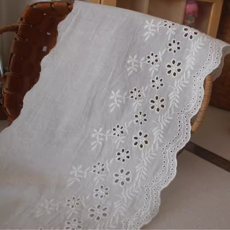 Wide Cotton Lace Trim Width 19-21 cm EF0117