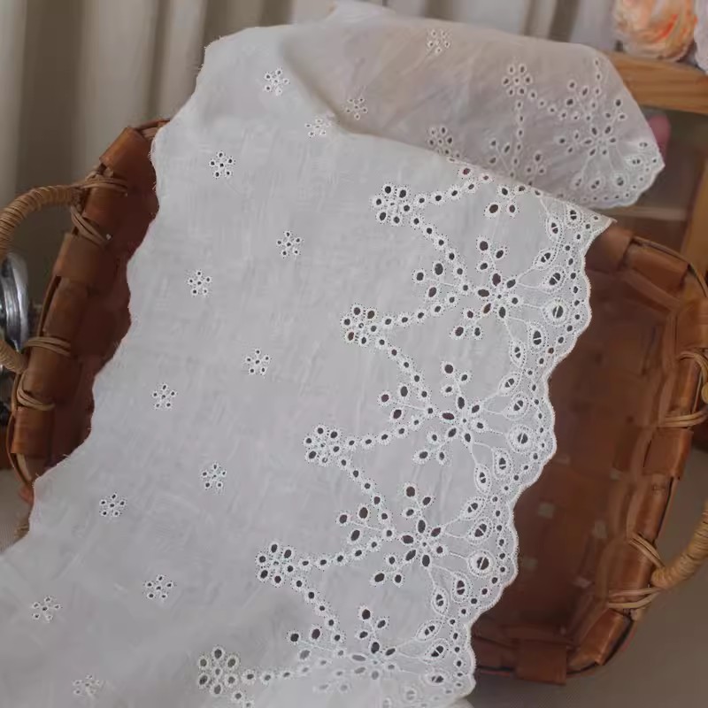 Wide Cotton Lace Trim Width 19-21 cm EF0117