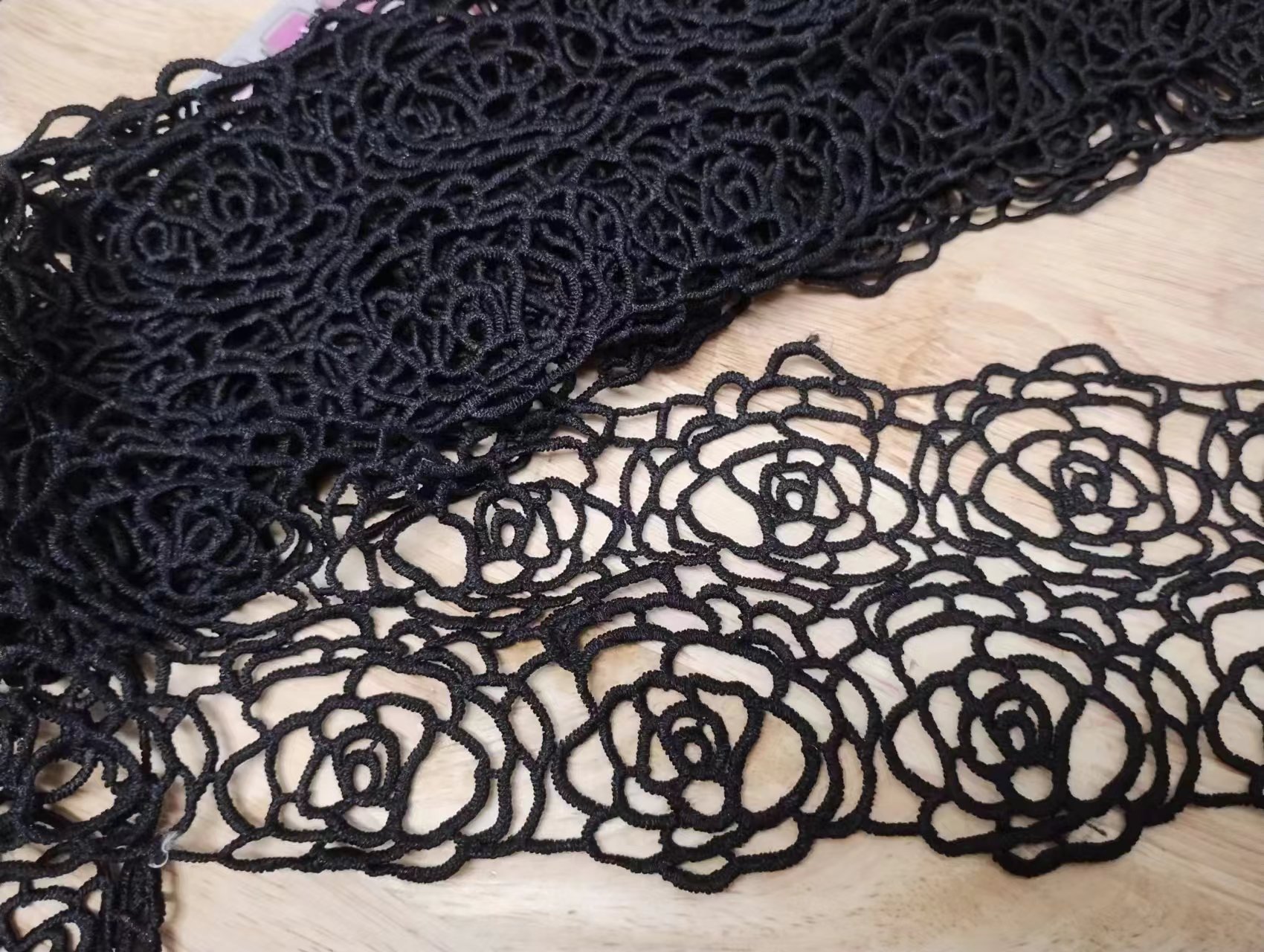 black trim lace