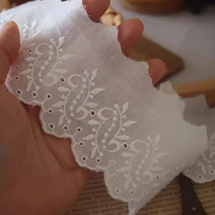 Cotton Eyelet Fabric By The Yard Width 7 cm EF0107