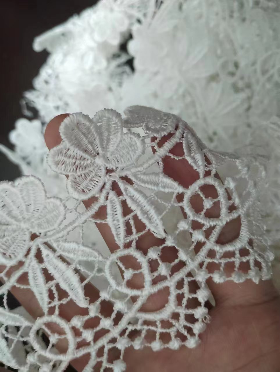 embroidered flower trim