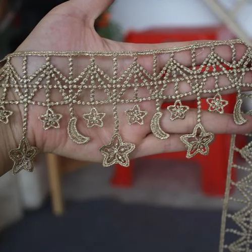Guipure Star Moon Lace Trim Width 7 cm CL0075-Lace Fabric Shop