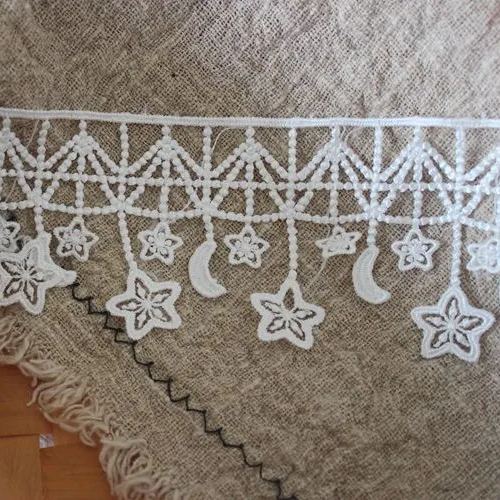 Guipure Star Moon Lace Trim Width 7 cm CL0075-Lace Fabric Shop