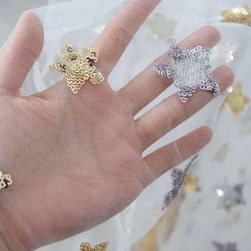 Sequins Embroidery Tulle Width 155cm TF0038-Lace Fabric Shop