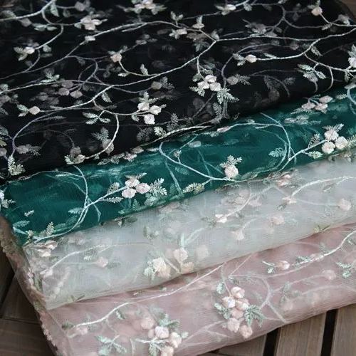 Embroidery Tulle Fabric Width 130cm TF0040-Lace Fabric Shop