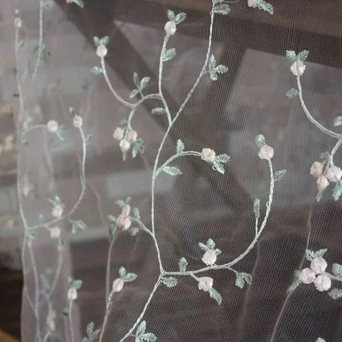Embroidery Tulle Fabric Width 130cm TF0040-Lace Fabric Shop