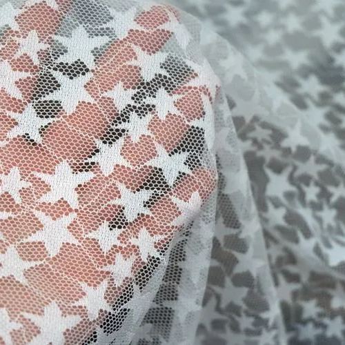 Star Stretch Tulle Width 150cm TF0044-Lace Fabric Shop