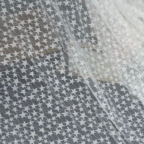Star Stretch Tulle Width 150cm TF0044-Lace Fabric Shop