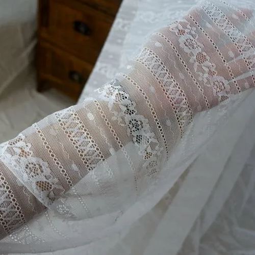 Stretch Tulle Lace Fabrics Width 150cm TF0057-Lace Fabric Shop