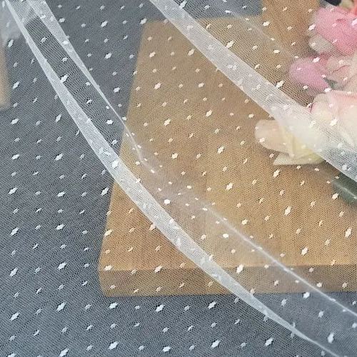 Wedding Tulle Mesh Fabrics Width 150cm TF0087-Lace Fabric Shop