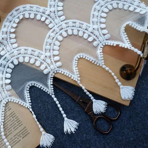 Embroidery Tulle Width 18-25 cm TF0012-Lace Fabric Shop