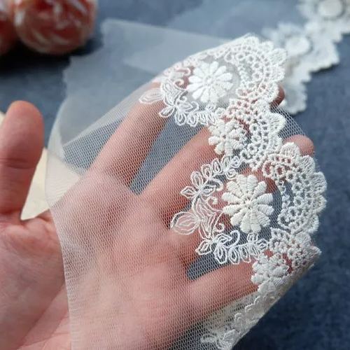 Stitching Lace Tulle Trim Width 12 cm TF0069-Lace Fabric Shop