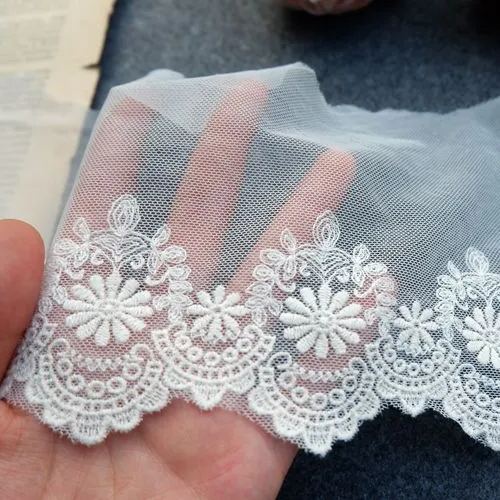 Stitching Lace Tulle Trim Width 12 cm TF0069-Lace Fabric Shop