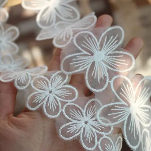 Lace Flower Trimming Decoration Width 4-6 cm LT0339-Lace Fabric Shop