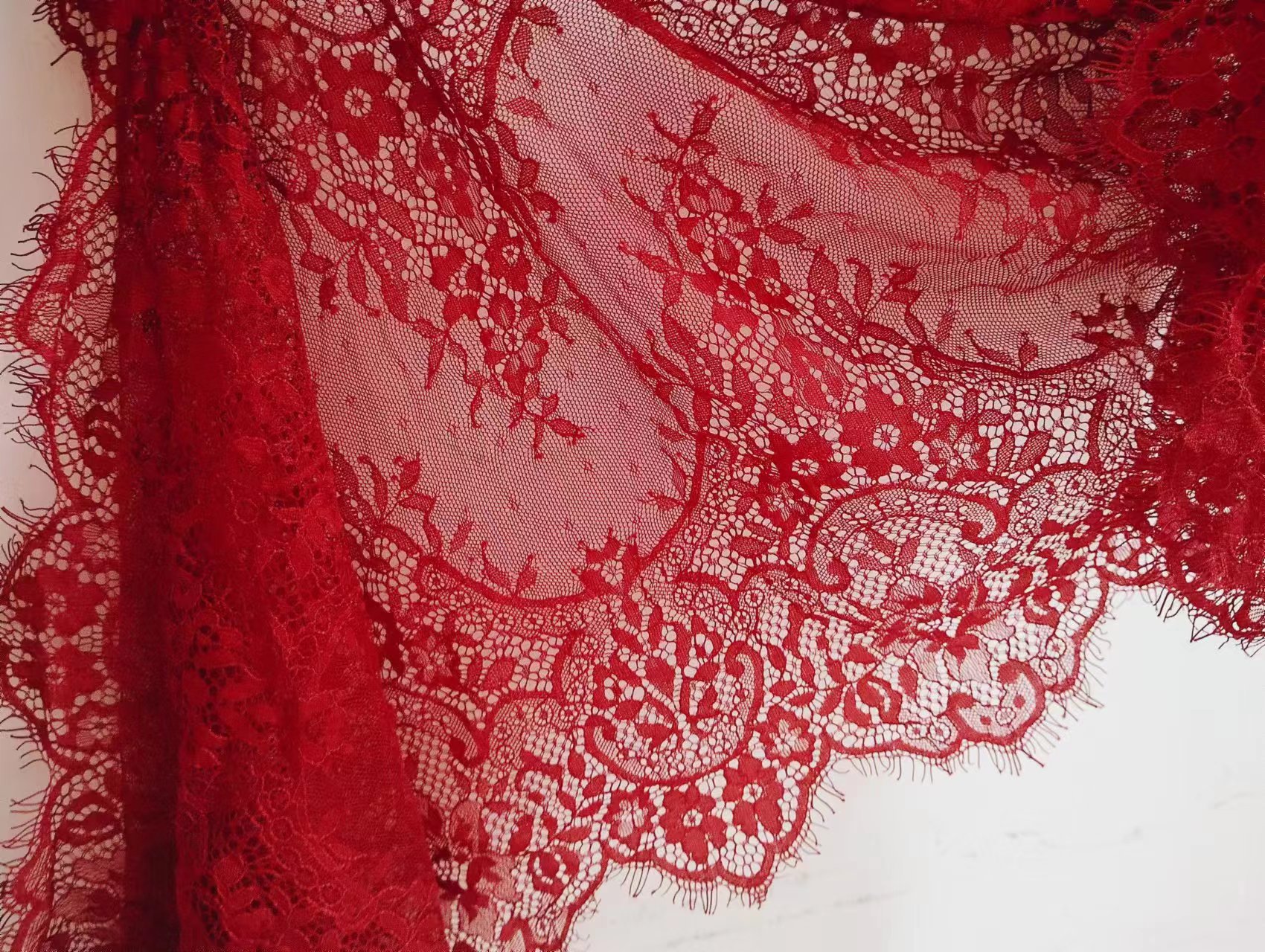 Top-Quality Red Lace Fabric for Your Fashion Designs at LaceFabricShop ...