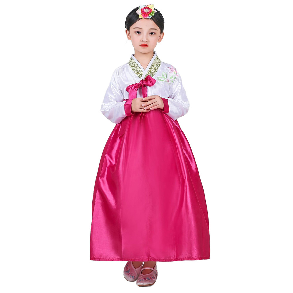 Girls Korean Superstar Hanbok Traditional Dress Cosplay Dance Costume