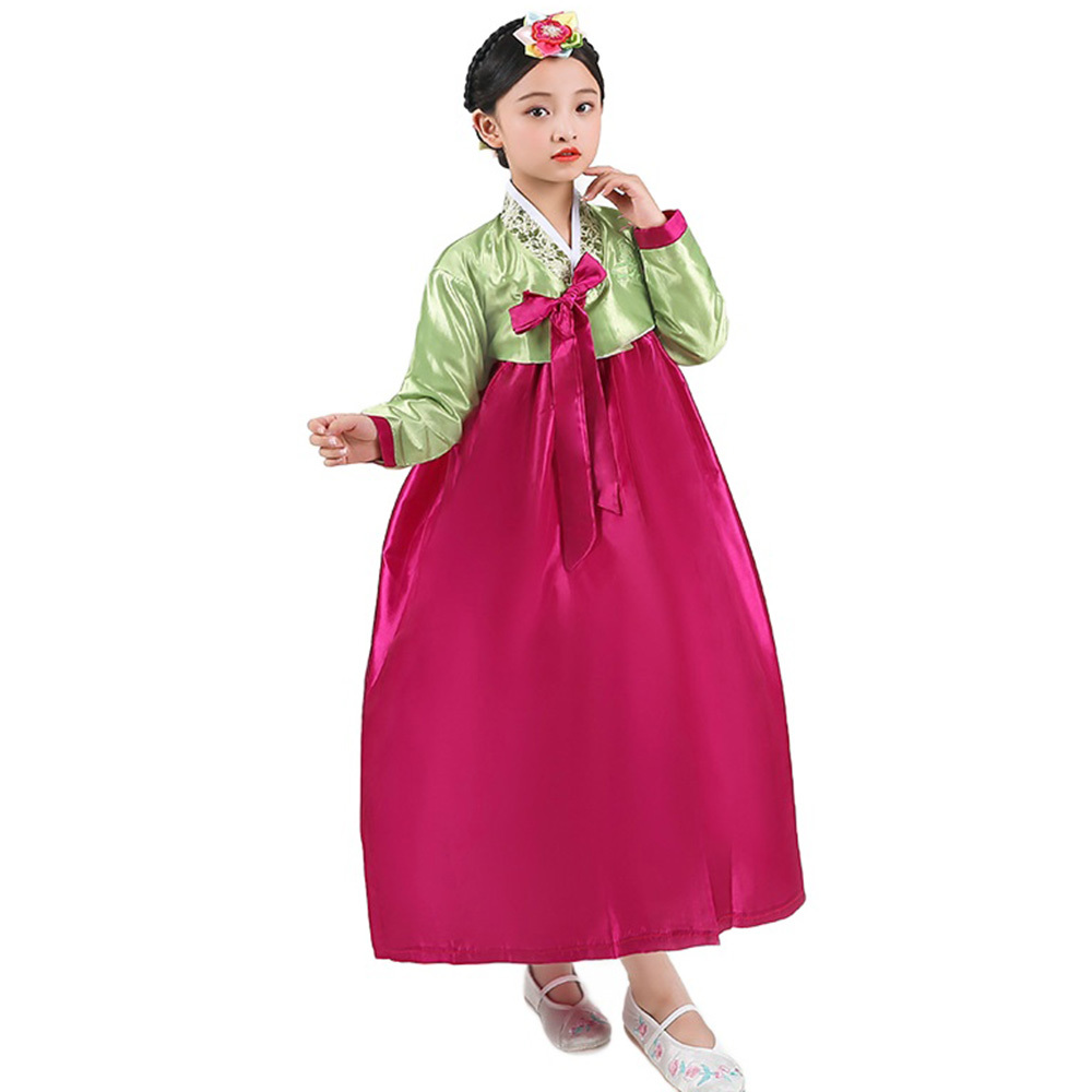 Girls Korean Superstar Hanbok Traditional Dress Cosplay Dance Costume