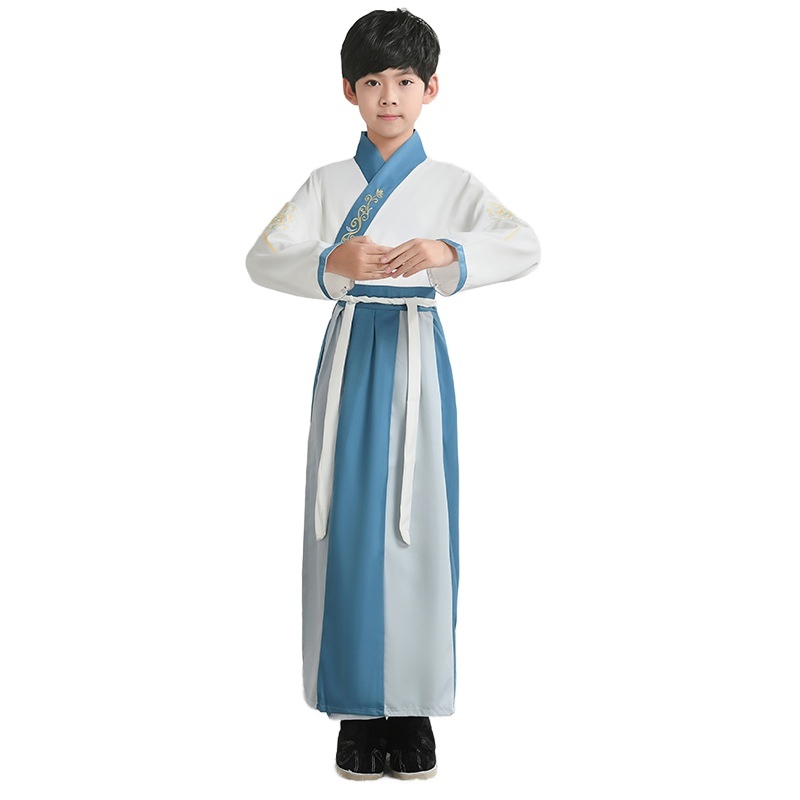 Boys Ancient Chinese Traditional Student Hanfu Cosplay Costume