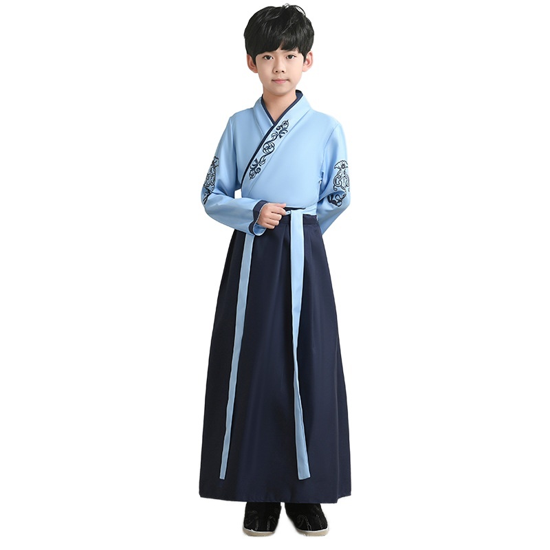 Boys Ancient Chinese Traditional Student Hanfu Cosplay Costume