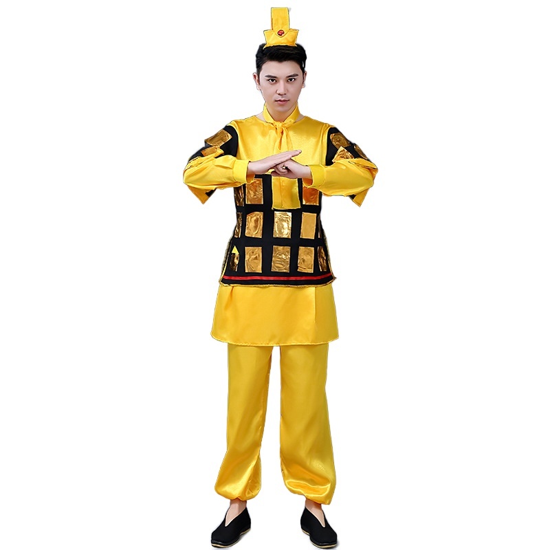 Mans Terracotta Army Terra-Cotta Warrior Halloween Cosplay Costume