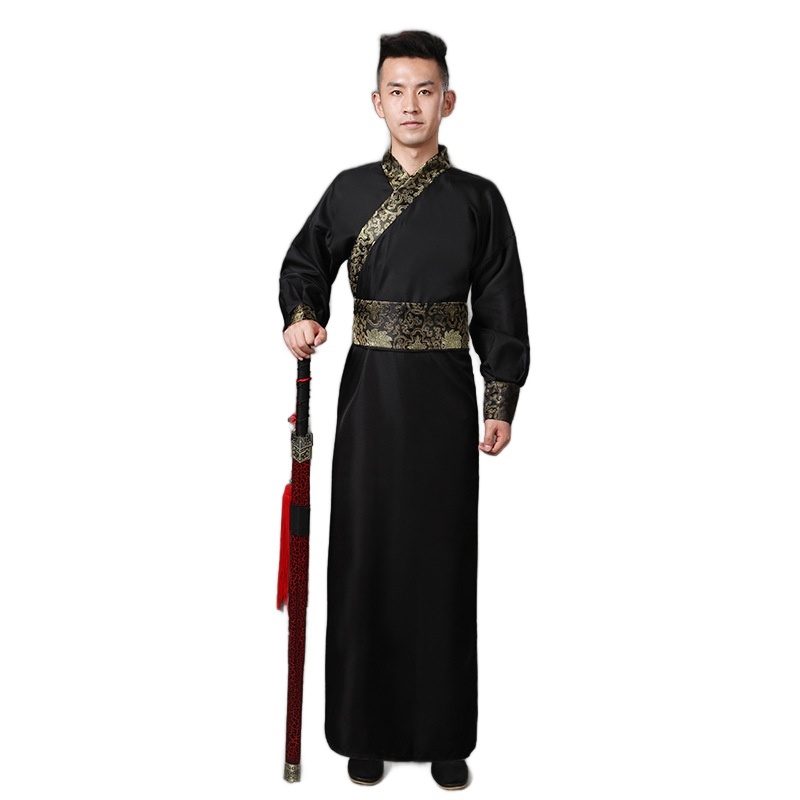 Mans Tang Suit Ancient Chinese Traditional Scholar Halloween Costume