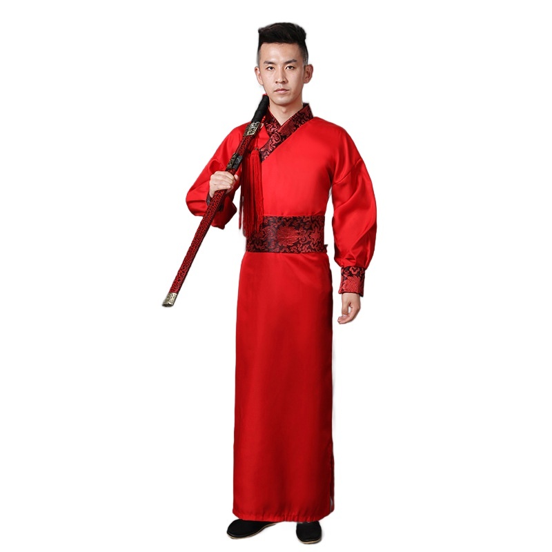 Mans Tang Suit Ancient Chinese Traditional Scholar Halloween Costume