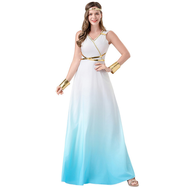 Greek Goddess Womens Halloween Cosplay Party Dress Costume