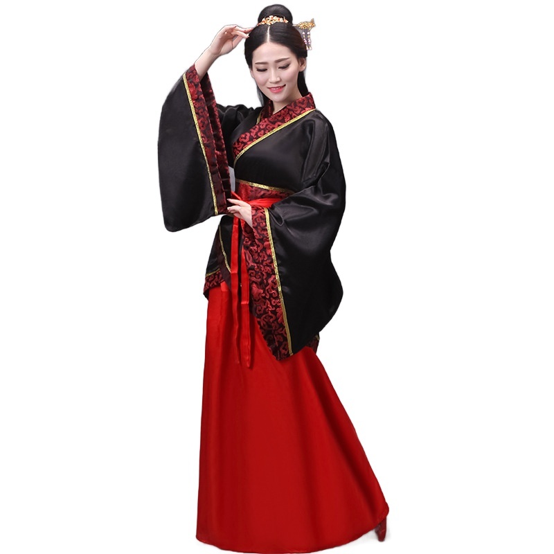Womens Red Tang Suit Ancient Chinese Traditional Hanfu Dress Costume