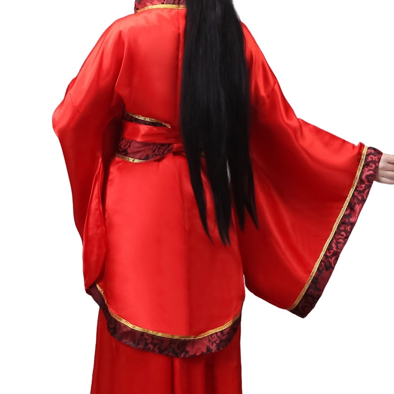Womens Red Tang Suit Ancient Chinese Traditional Hanfu Dress Costume