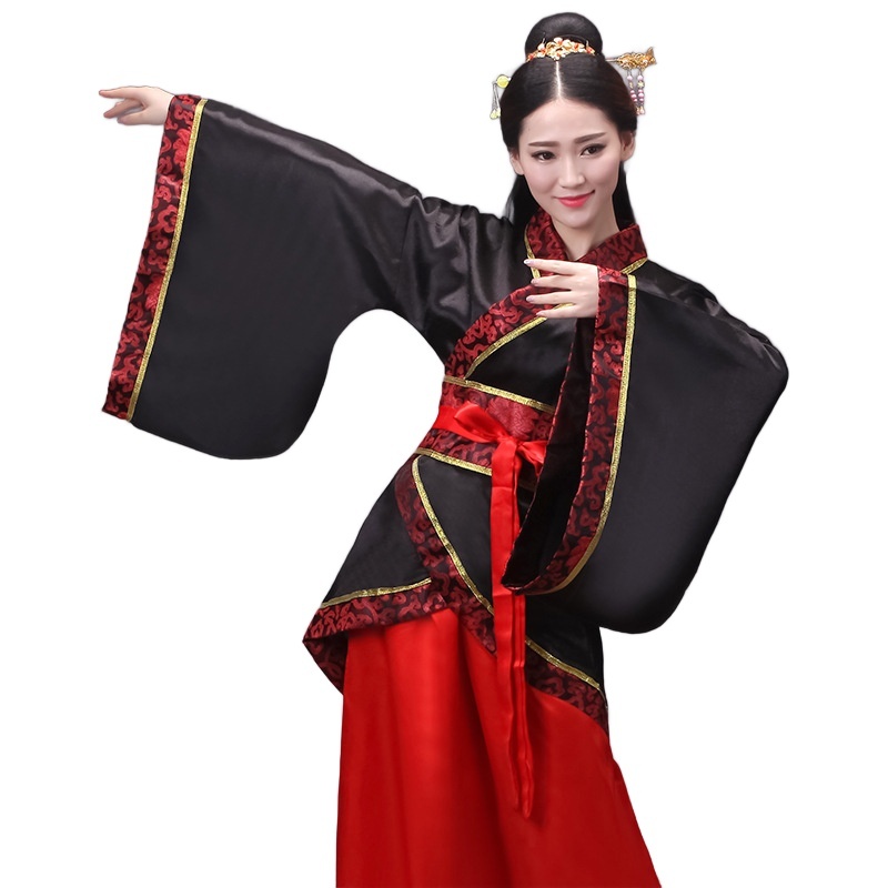 Womens Red Tang Suit Ancient Chinese Traditional Hanfu Dress Costume