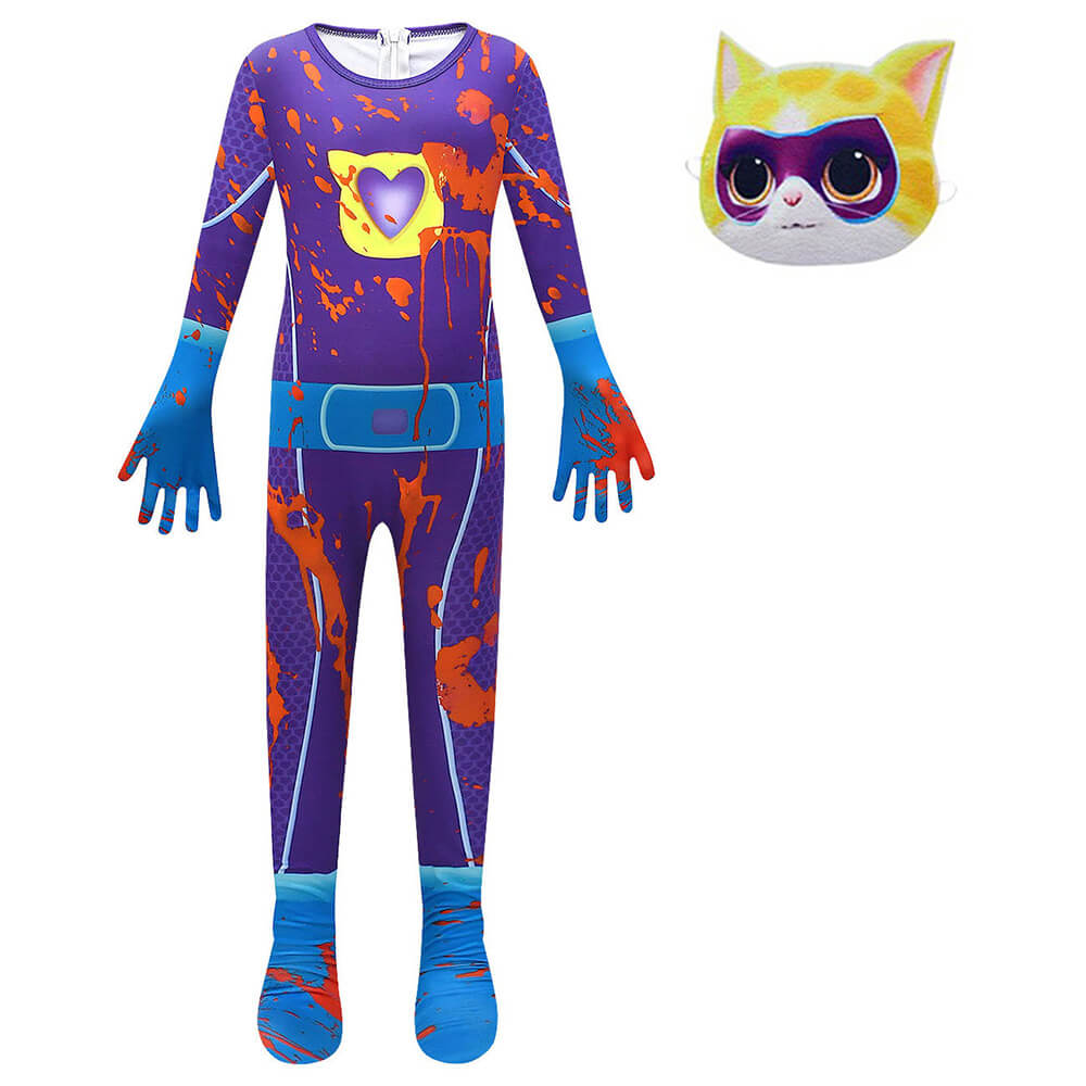 Bloody Sparks Super Funny Kitties Bodysuit Kids Halloween Costume