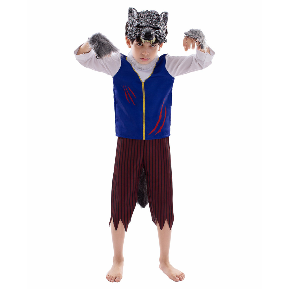 Boys Werewolf Cosplay Under The Moon Kids Halloween Cosplay Costume