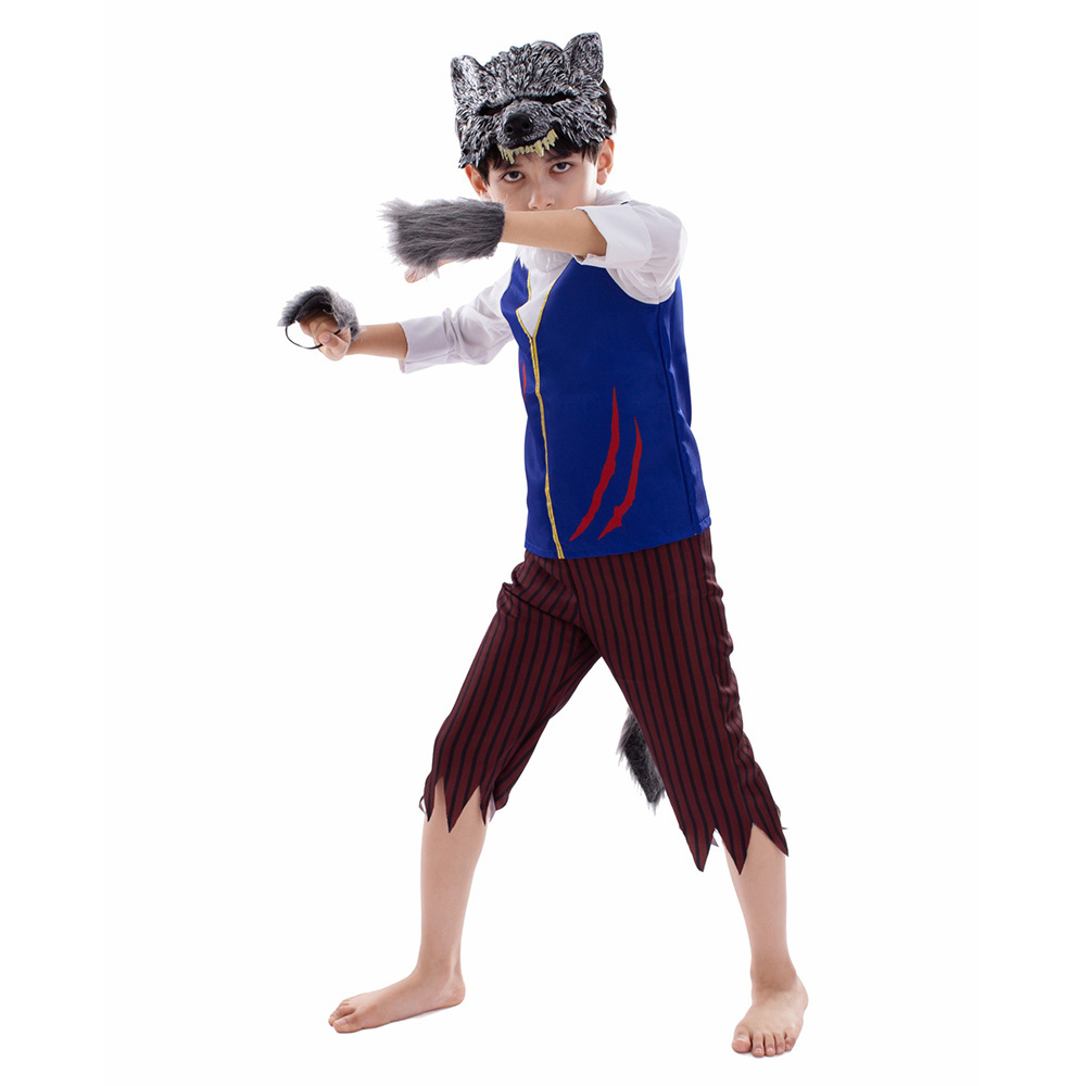Boys Werewolf Cosplay Under The Moon Kids Halloween Cosplay Costume