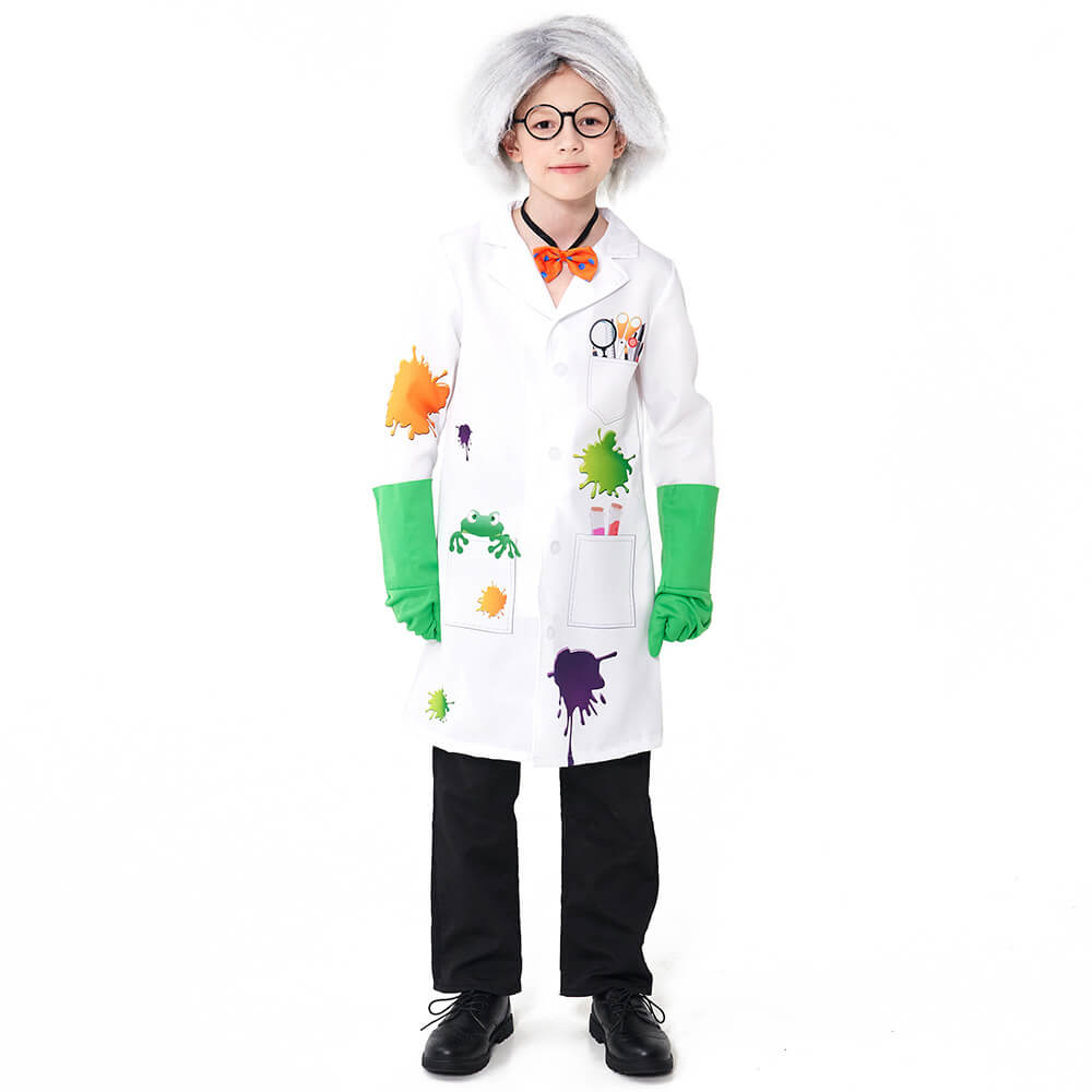 Boys Frankenstein Mad Scientist Gown Kids Halloween Cosplay Costume