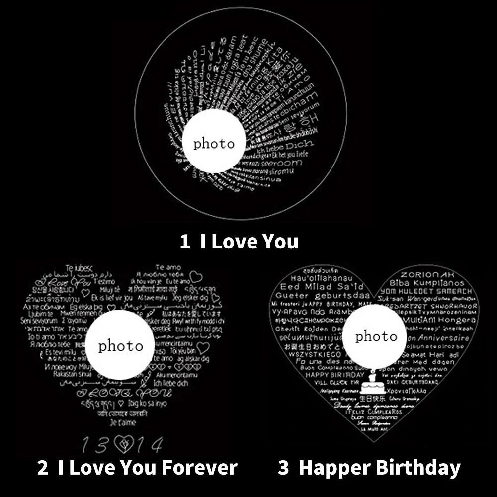 Personalized Horse Photo Projection Necklace Horse Hoof 100 Languages I Love You Necklace