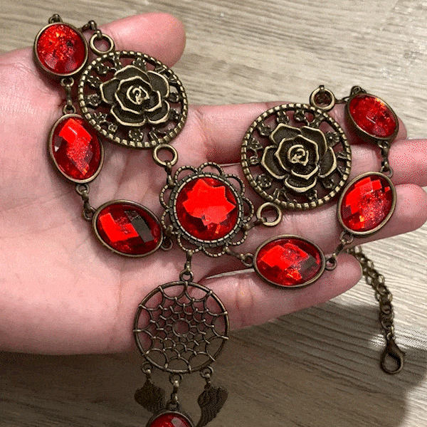 Personalized Medieval Horse Tack Horse Face Jewelry Antique Bronze Show Bridle Browband with Birthstone and Initial Gift for Equestrian