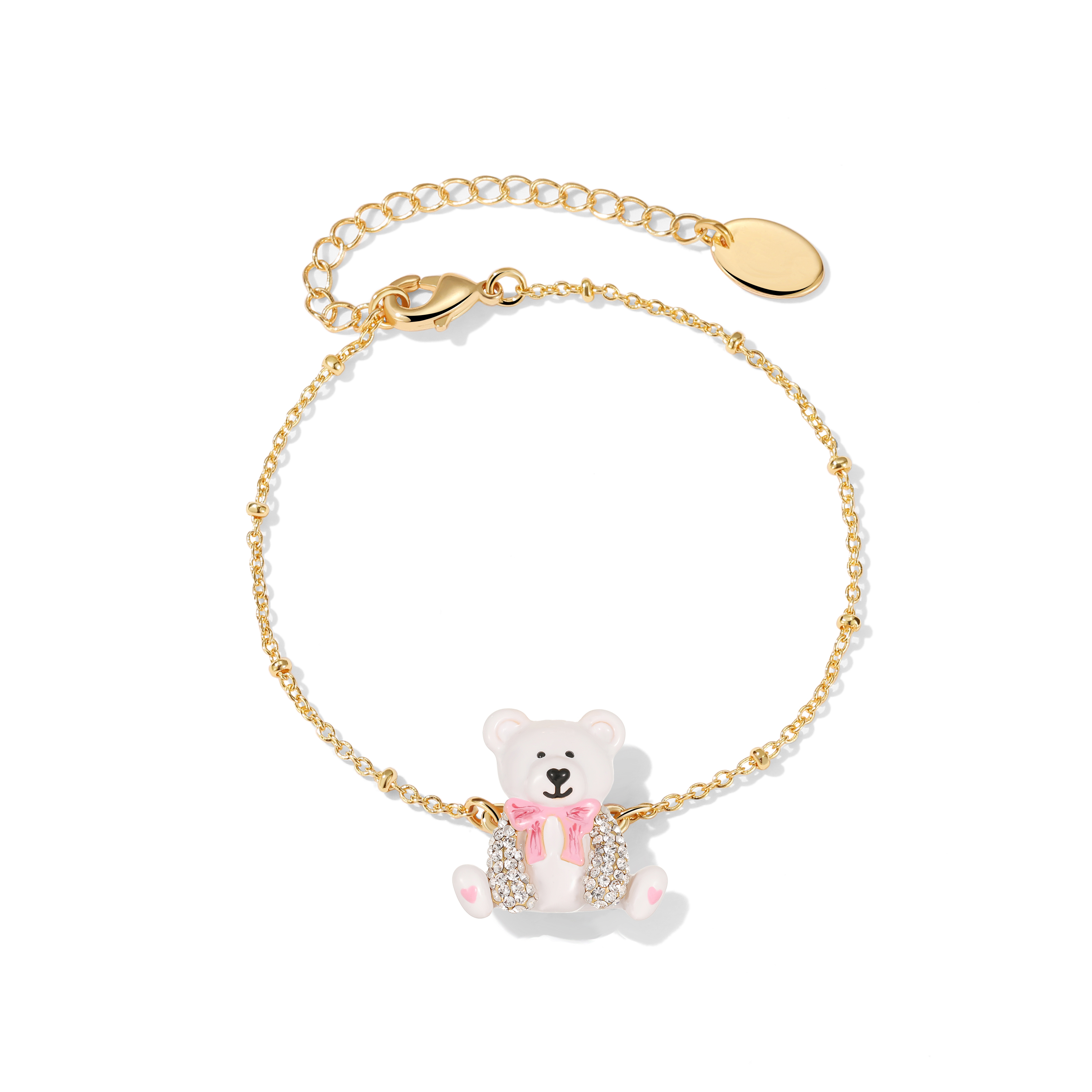 18K Bear Enamel Bracelet