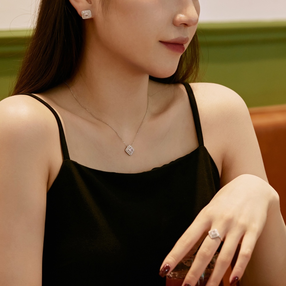 Elegant Princess Sterling Silver Earrings
