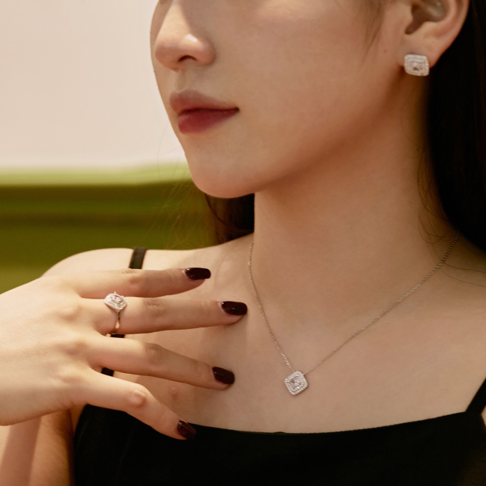 Elegant Princess Sterling Silver Earrings