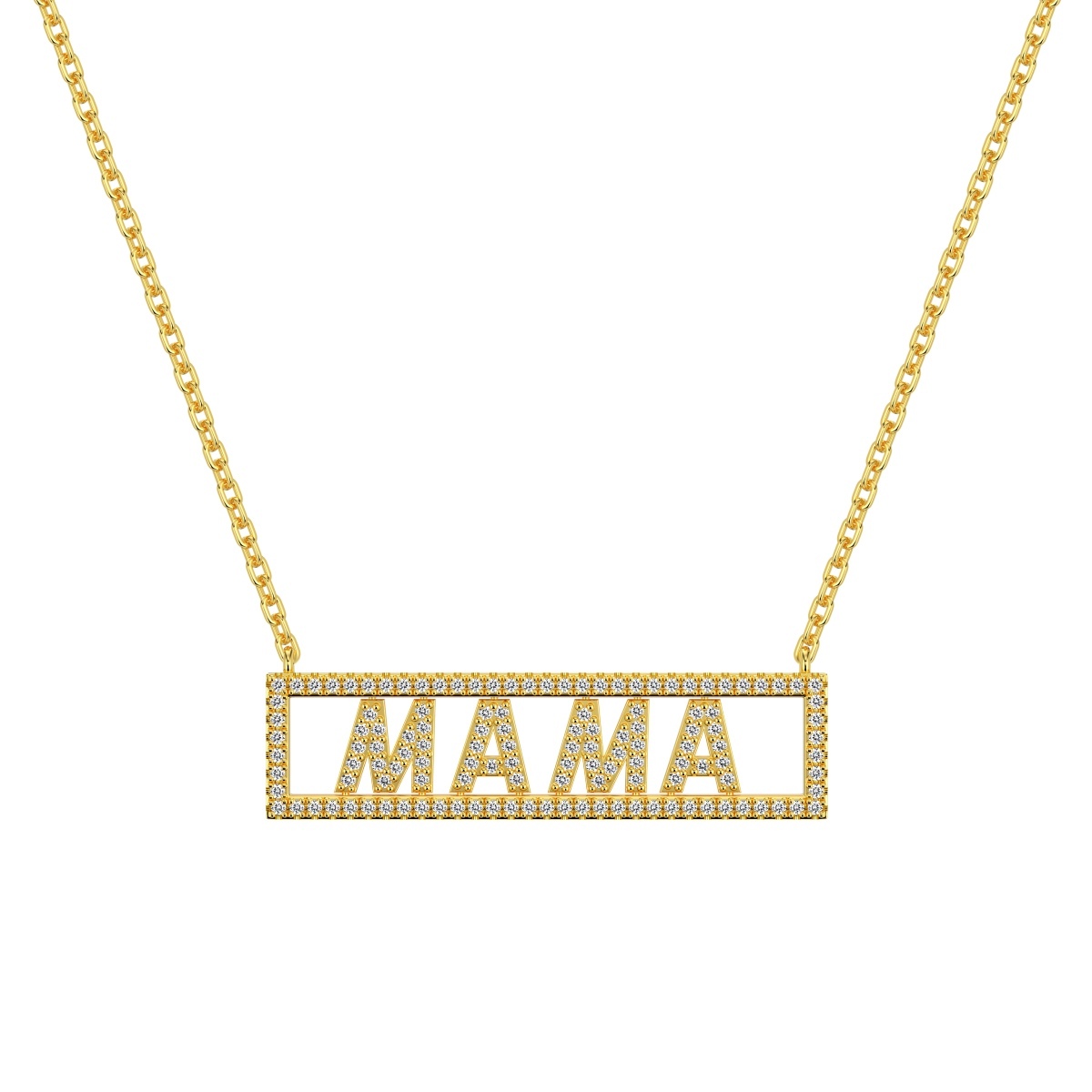MAMA Sliding Letters Sterling Silver Necklace