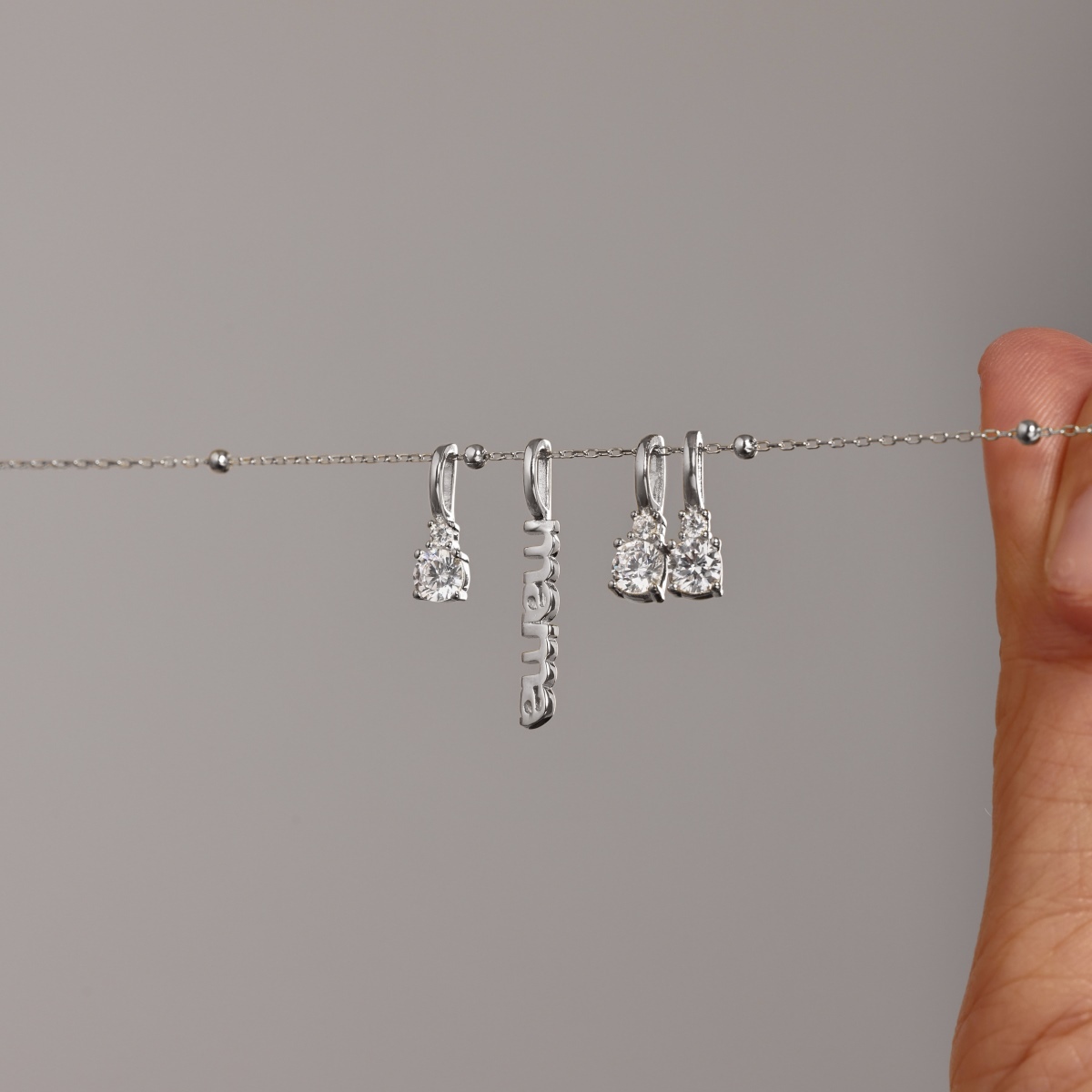 MAMA Pendant Bubble Chain Necklace