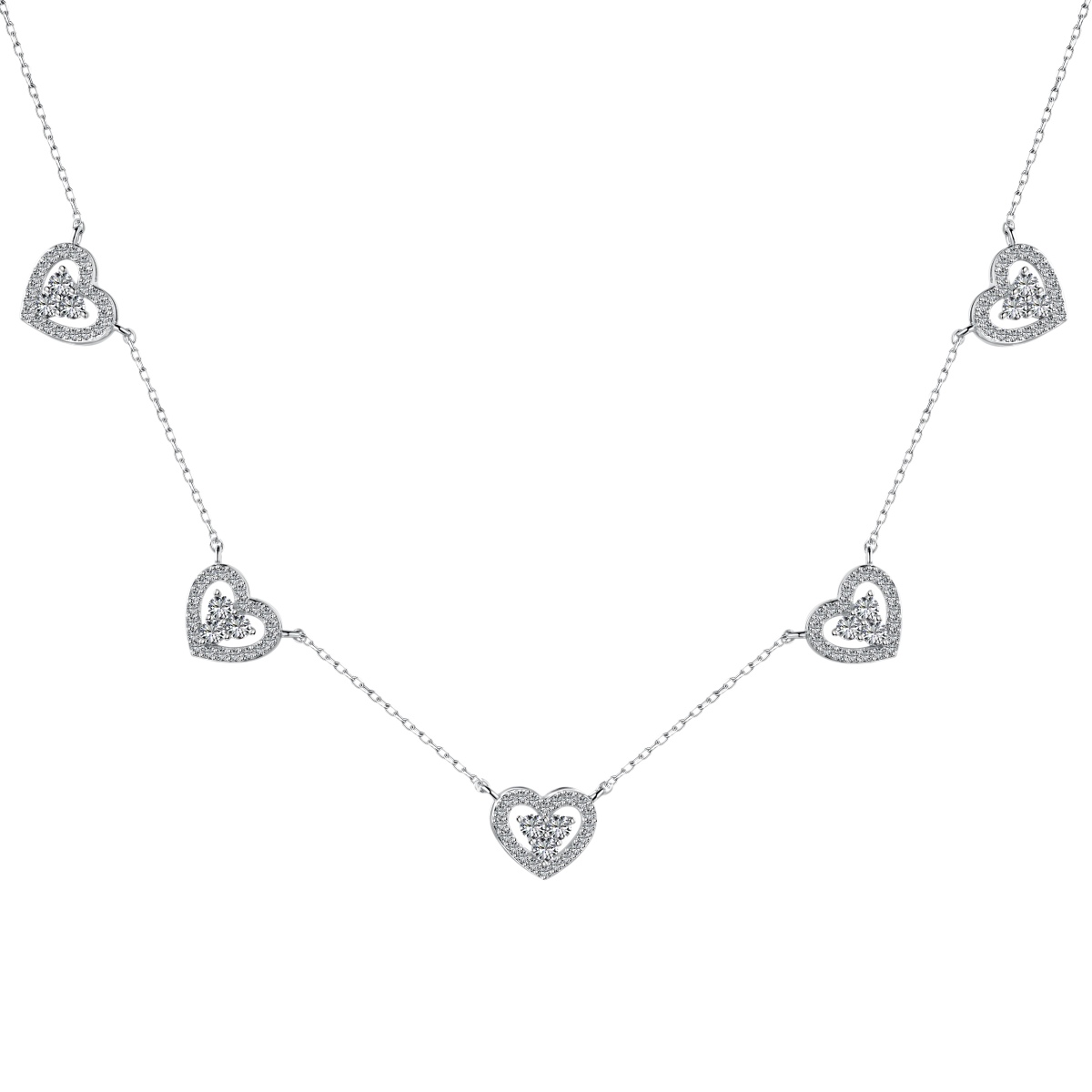 Heart Hollow Clover Good Luck Necklace