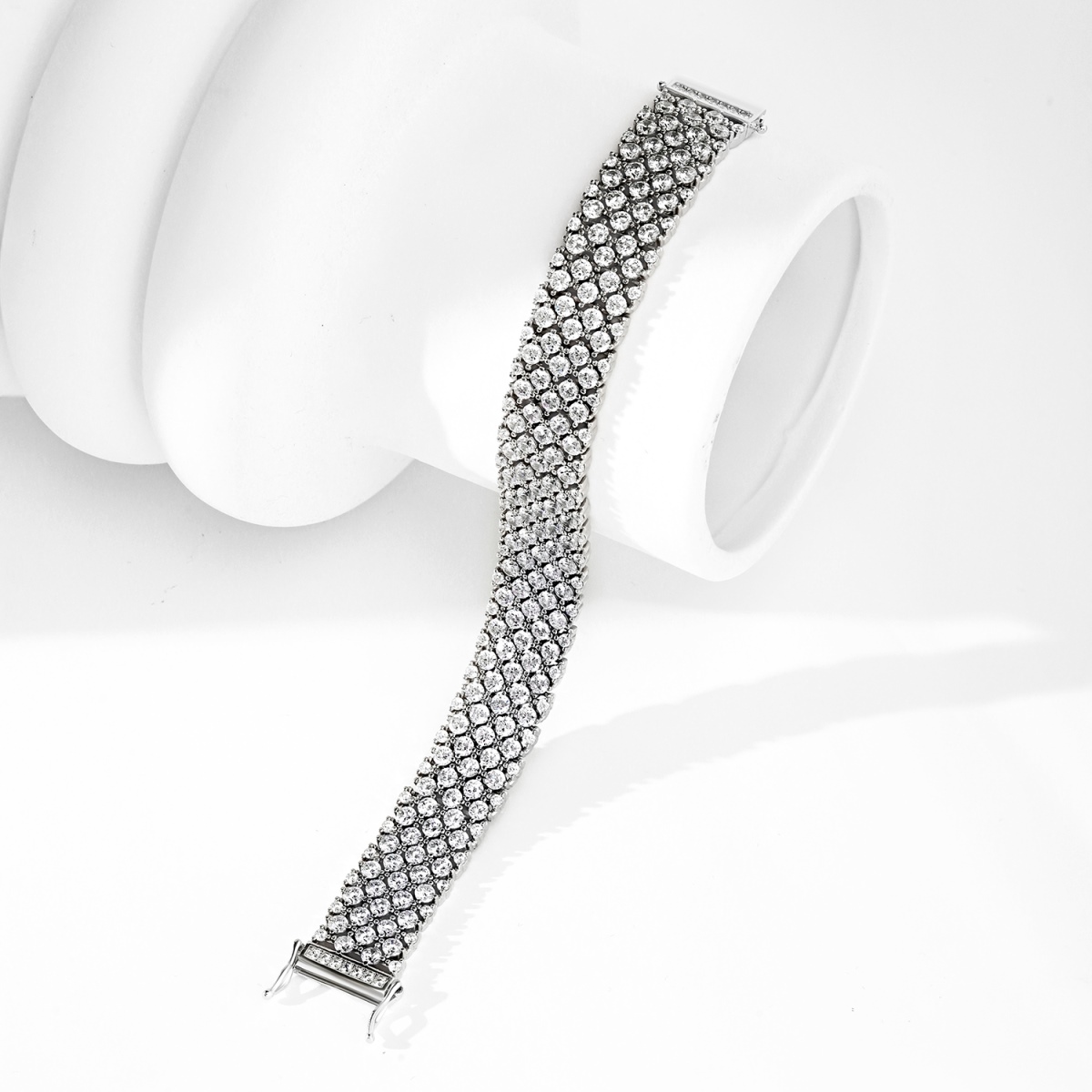  DEDEJILL Luxurious Pave Tennis Bracelet