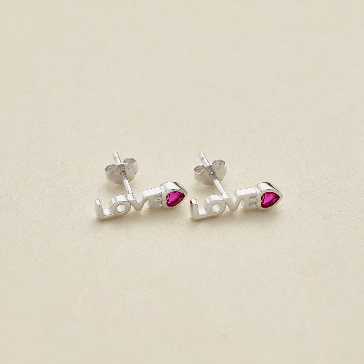 DEDEJILL Love Sweetheart Sterling Ear Studs