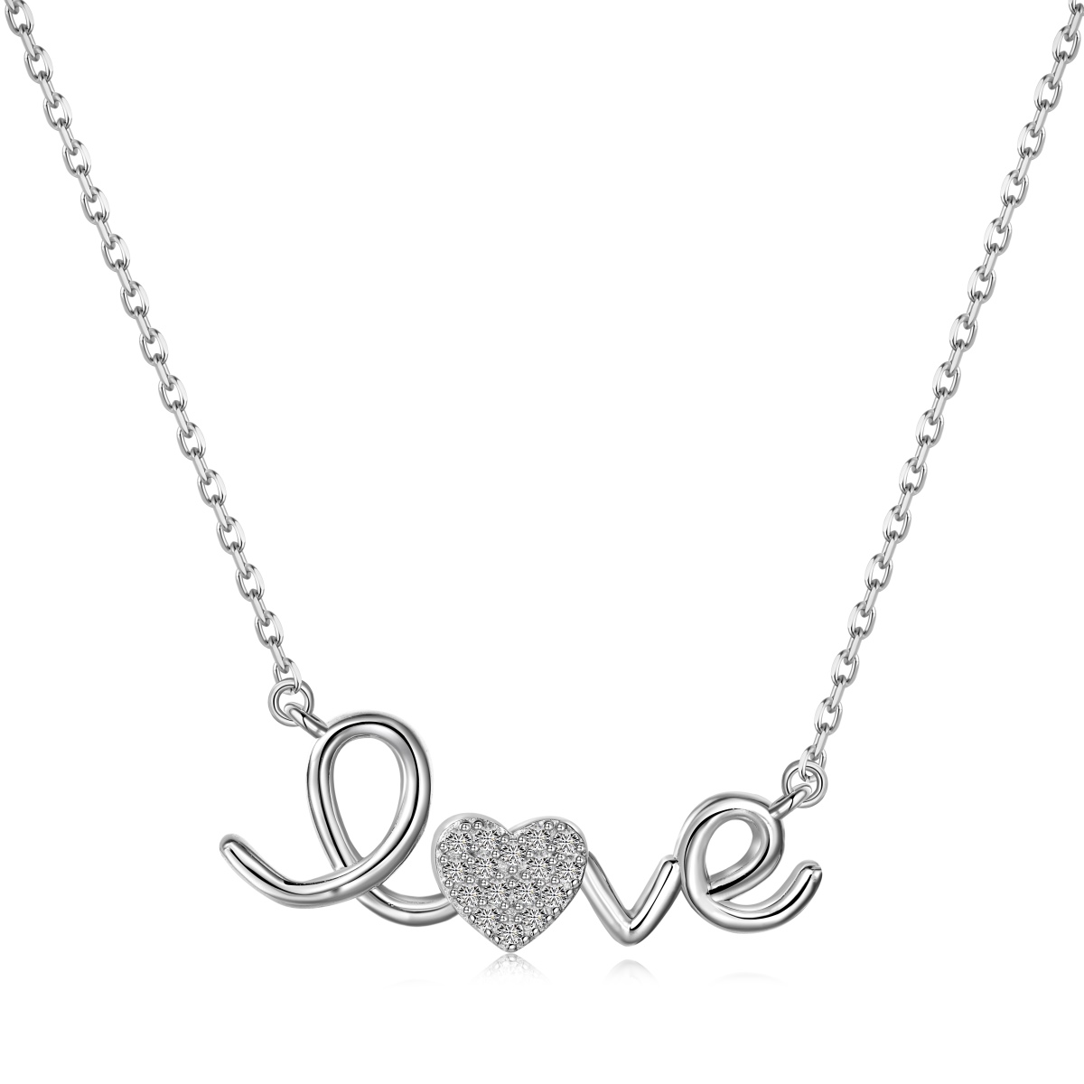 Love Pave Pendant Necklace